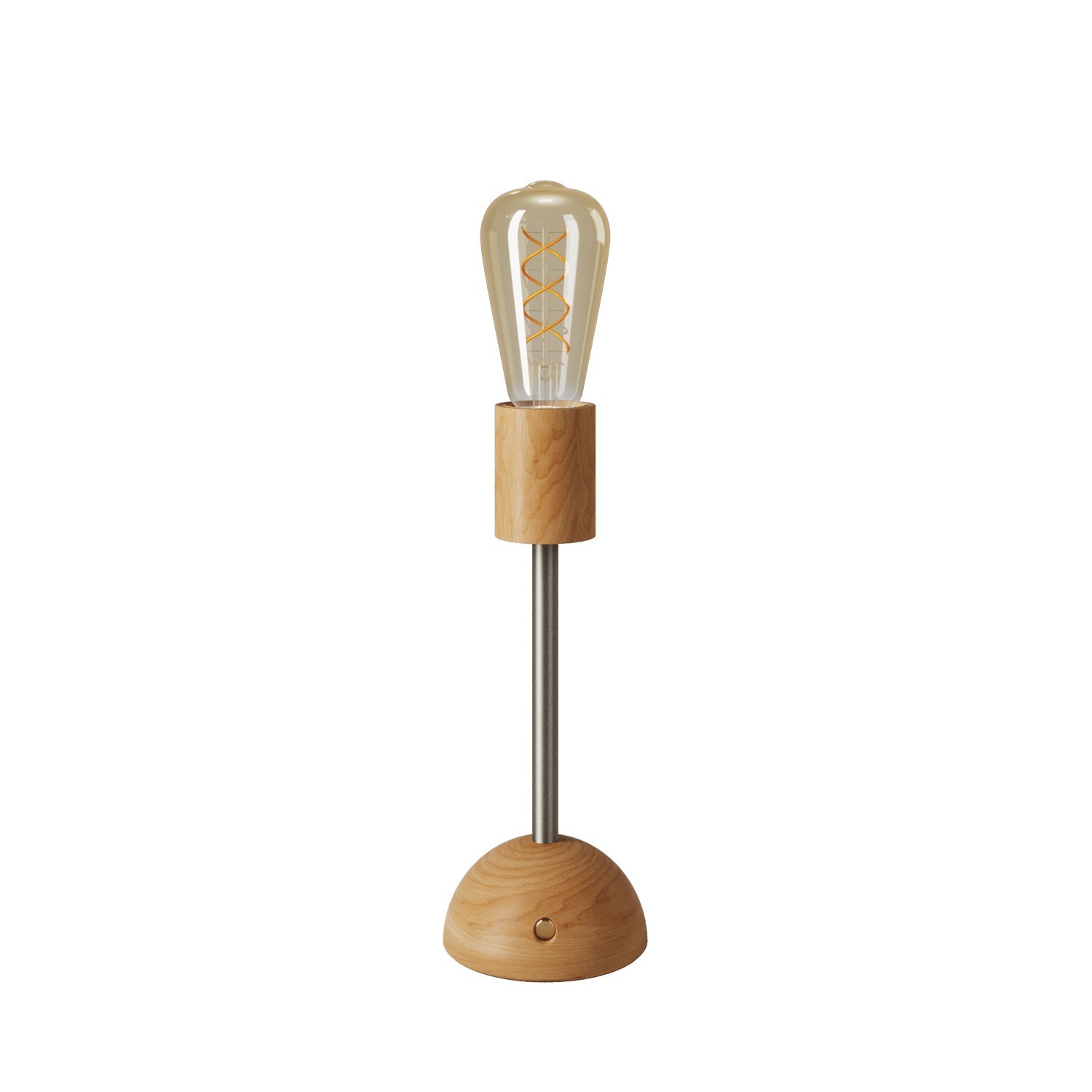 Portable and rechargeable Cabless02 Lamp with golden Edison light bulb