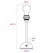 Portable and rechargeable Cabless12 Lamp with Drop light bulb suitable with lampshade