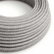 Ultra Soft silicone electric cable with Grey Melange linen lining - RN02 round 2x0,75 mm