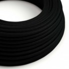 Ultra Soft silicone electric cable with Charcoal Black cotton lining - RC04 round 2x0,75 mm