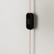 Wooden wall lamp with plug