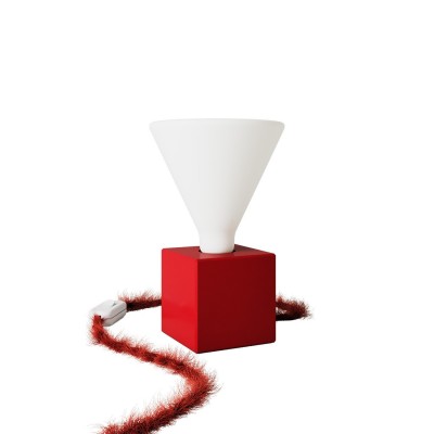 Red table lamp - Cubetto