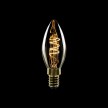 LED Golden Light Bulb Carbon Line Curved Spiral Filament Candle C35 2,5W 136Lm E14 1800K Dimmable - C01