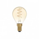 LED Golden Light Bulb Carbon Line Curved Spiral Filament Mini Globe G45 2,5W 136Lm E14 1800K Dimmable - C02