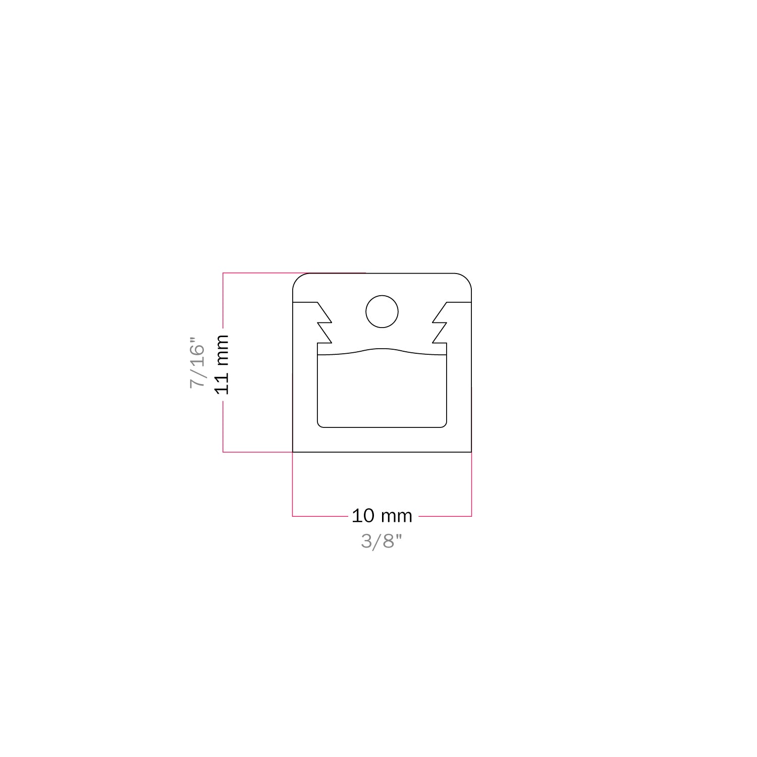 Set 4 Cube Clip Trasparente - Mini fissaggio a parete per cavo tessile