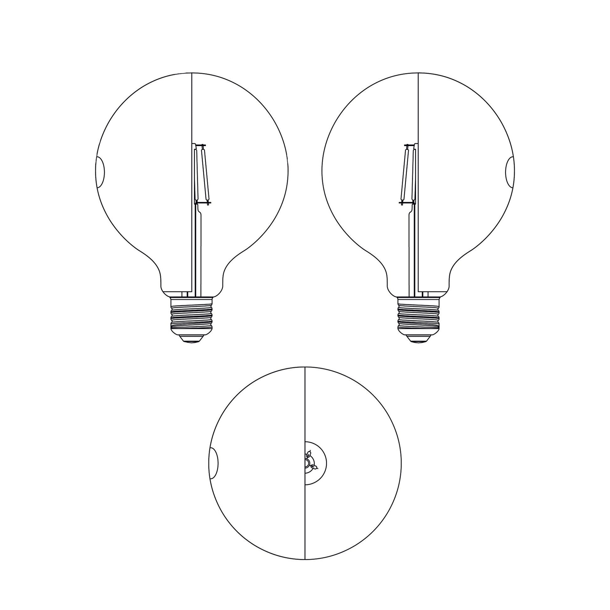 Lampadina LED Talia G125 4,8W 806Lm E27 2700K Dimmerabile - Bianco