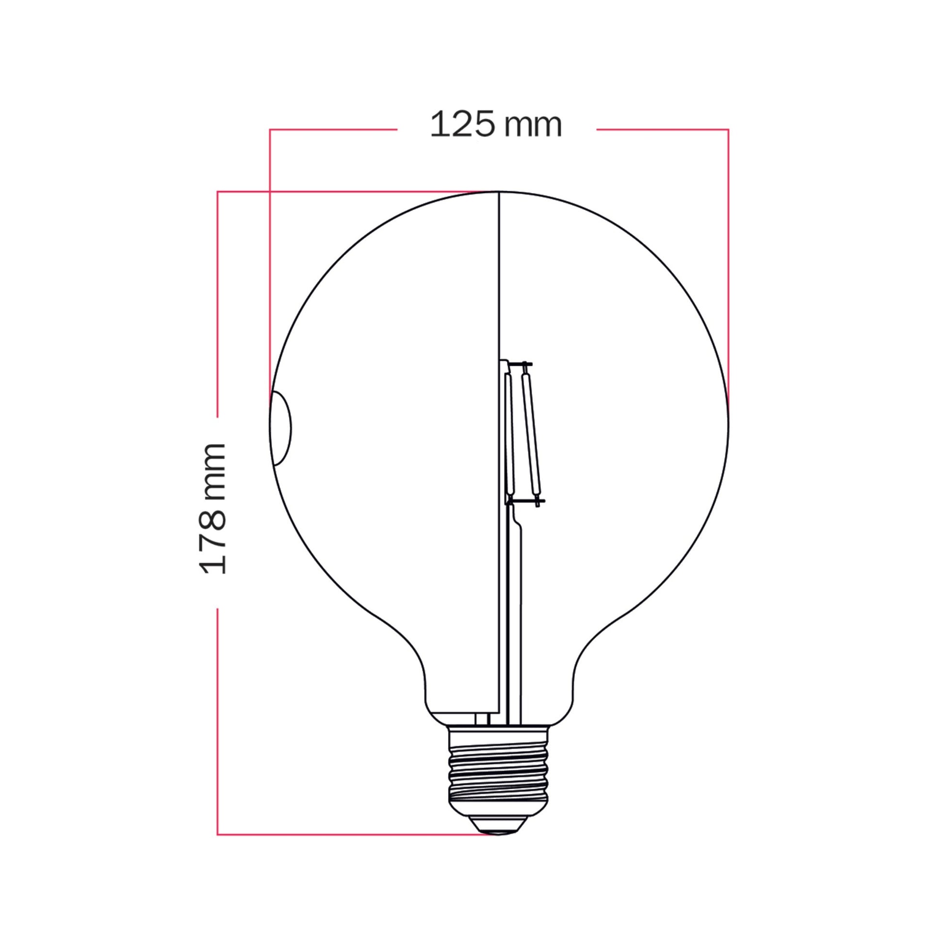 Lampadina LED Talia G125 4,8W 806Lm E27 2700K Dimmerabile - Panna