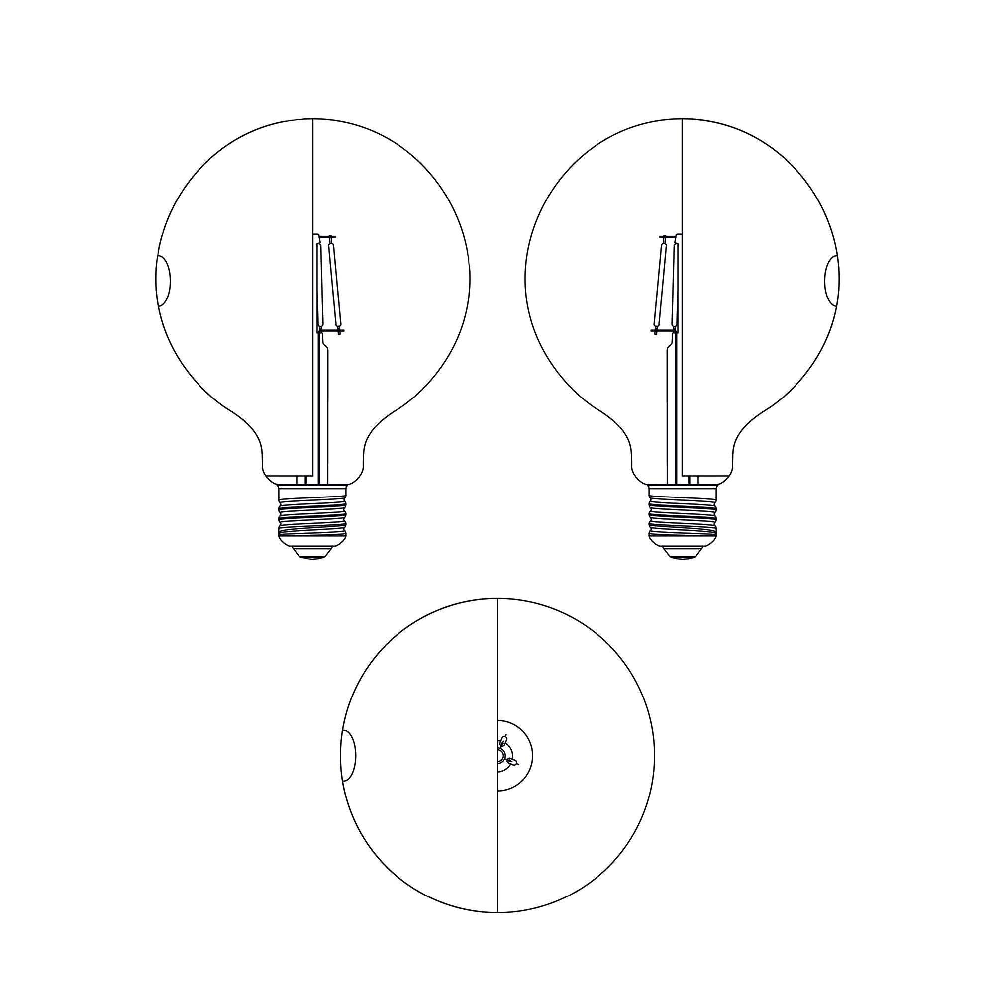 Lampadina LED Talia G125 4,8W 806Lm E27 2700K Dimmerabile - Verde