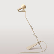 Tilting floor lamp with painted G125 LED Light bulb and UK Plug - Mario Talia - Cream