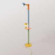 Rocco XXL - Multicolor floor lamp with UK plug and Maria and Camo light bulb