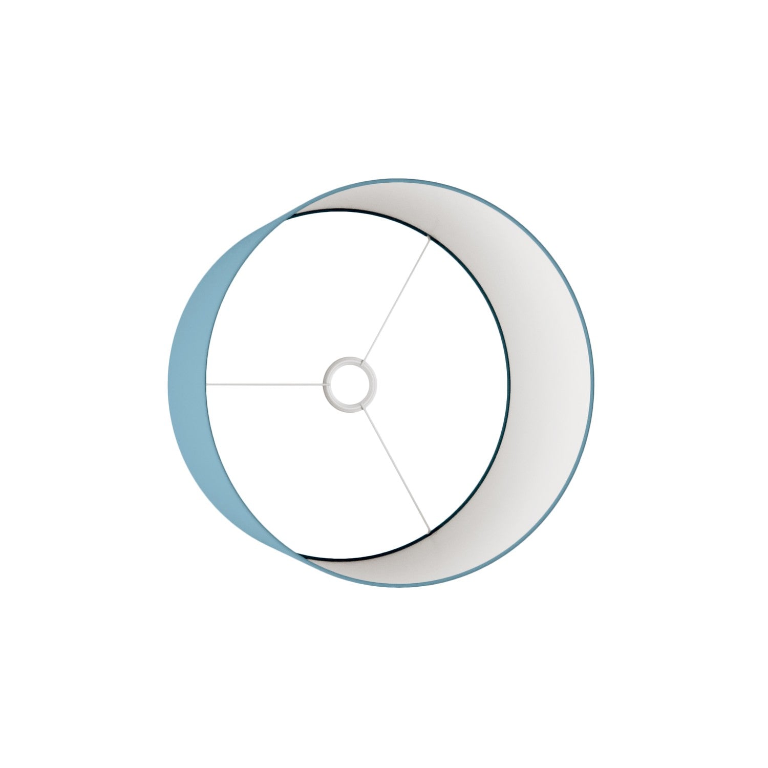 Paralume Cilindro L in tessuto con attacco E27 - Made in Italy - Teletta Azzurro Severo