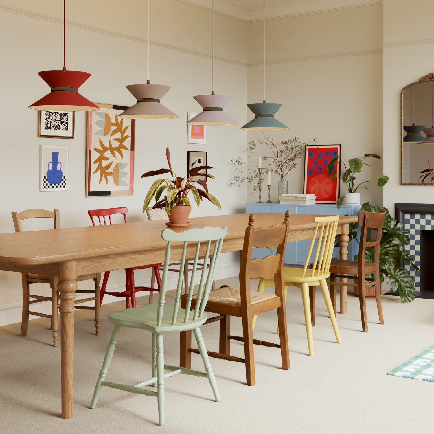 Paralume in tessuto Clessidra per lampada a sospensione - Lana Grigio Scuro Lana grigio scuro