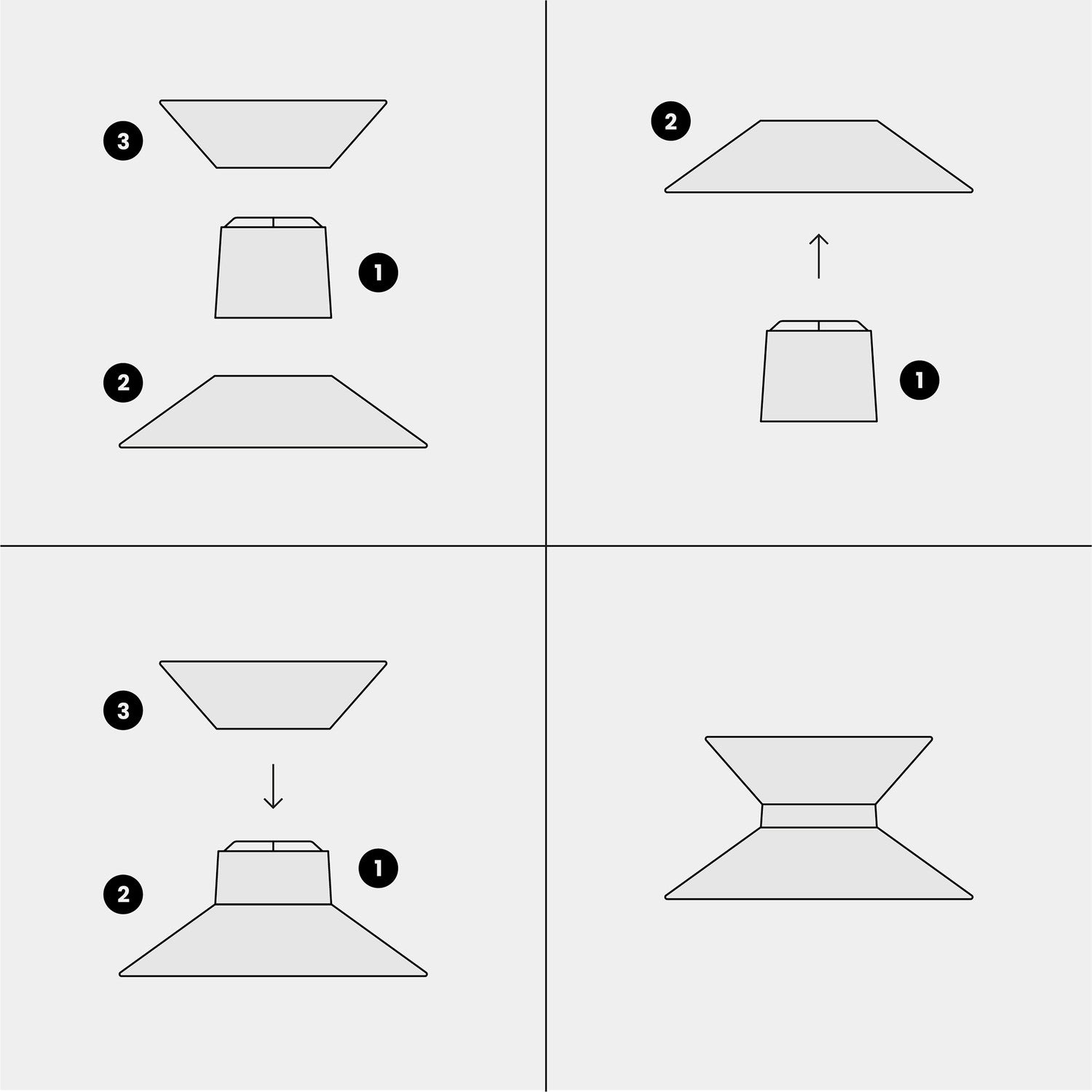Paralume in tessuto Clessidra per lampada a sospensione - Arenal Bordeaux Teletta antracite