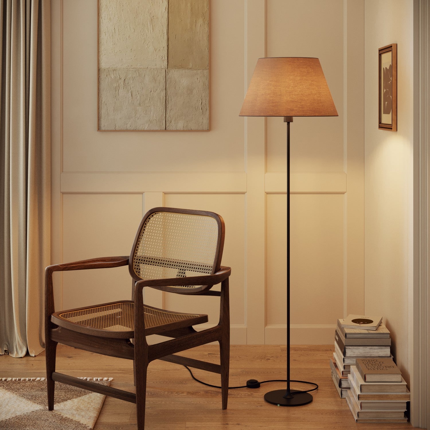 Paralume Impero L per lampada da tavolo o applique con attacco E27 - Made in Italy - Arenal Cenere