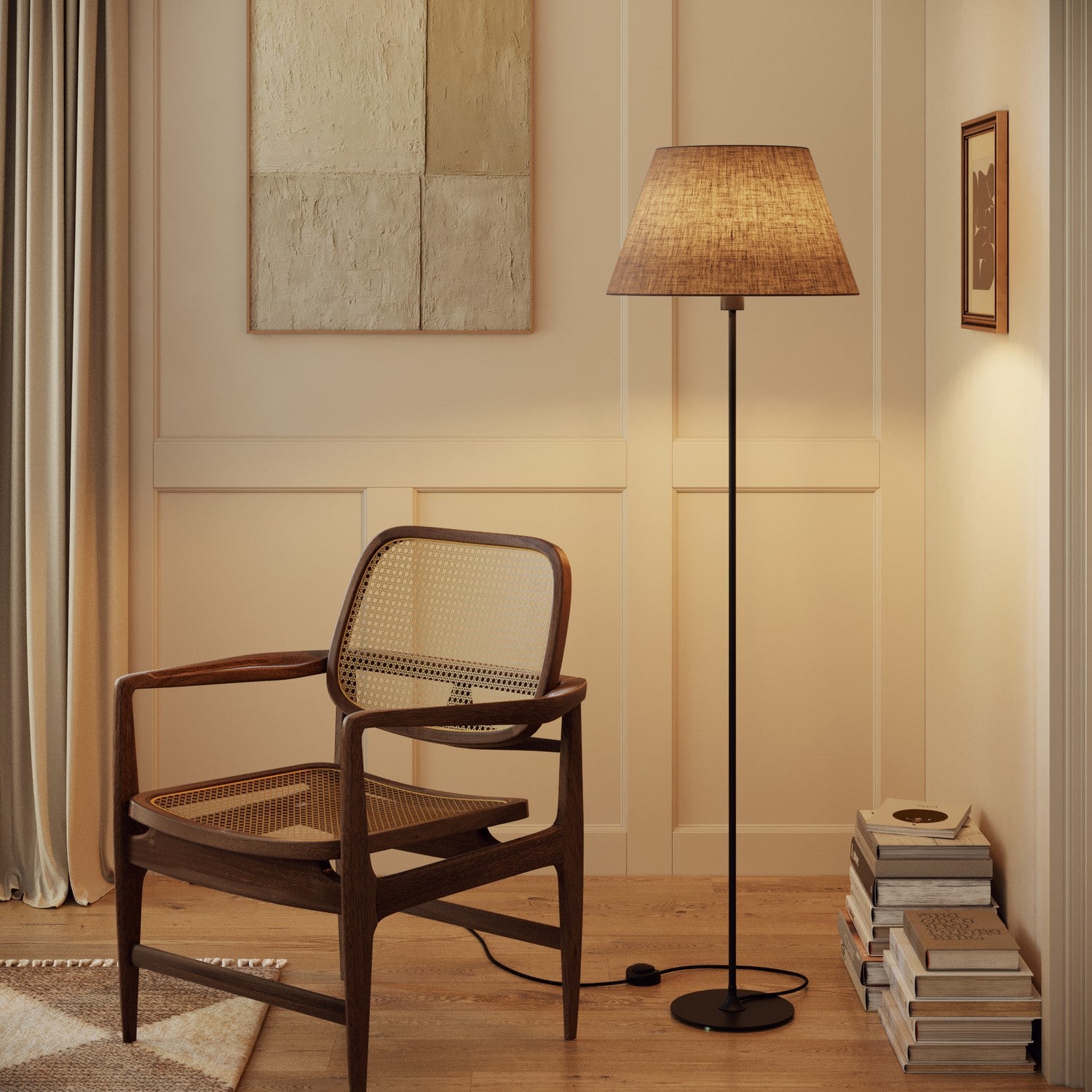 Paralume Impero L per lampada da tavolo o applique con attacco E27 - Made in Italy - Camelot Marrone