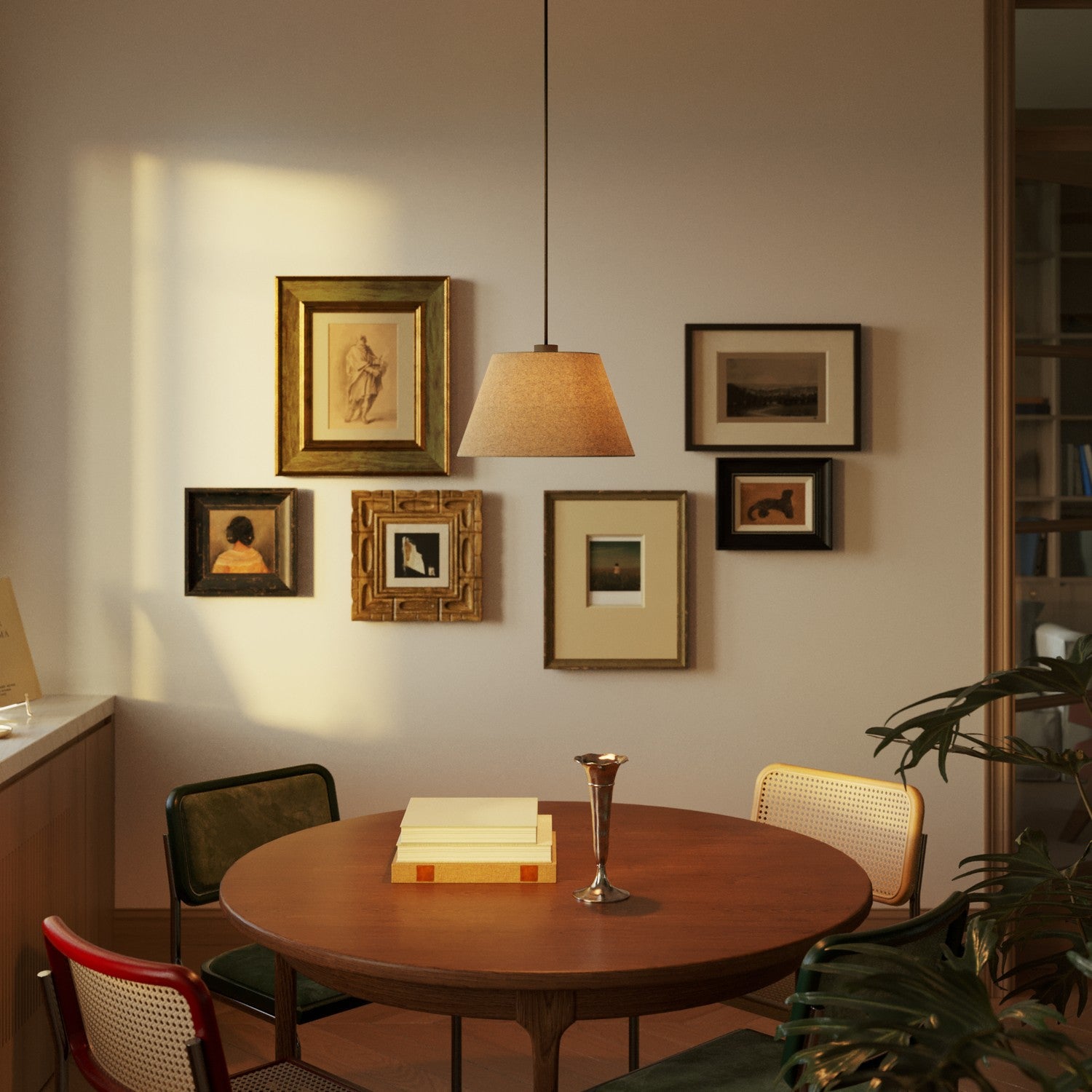 Paralume Impero M per sospensione con attacco E27 - Made in Italy - Lana Beige