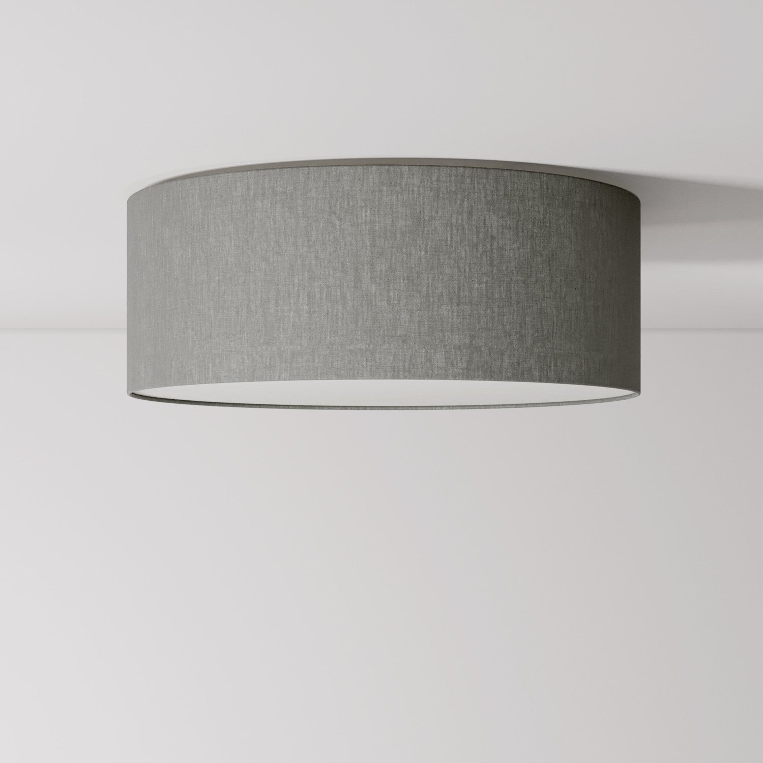 Plafoniera in tessuto Medium Slim - Made in Italy - Camelot Grigio