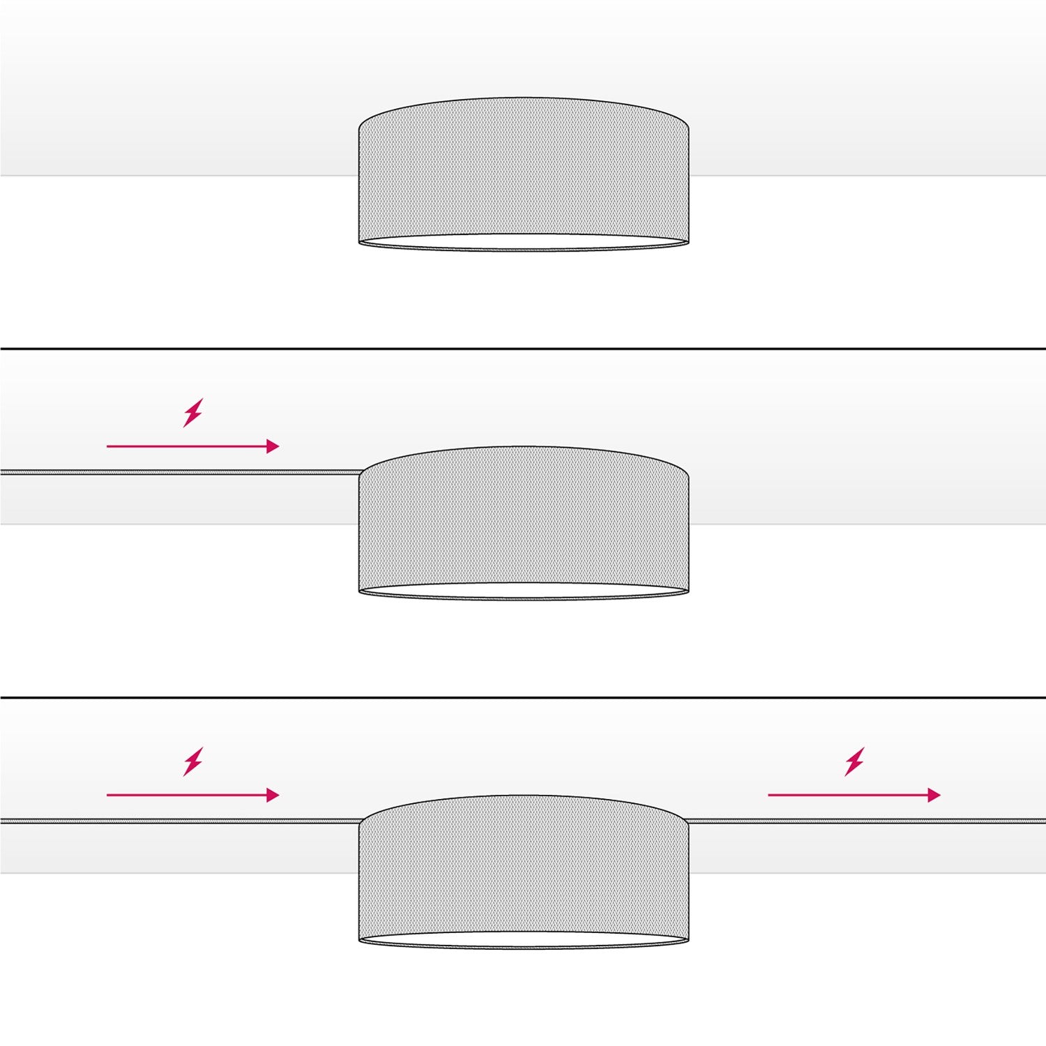 Plafoniera in tessuto Large - Made in Italy - Lana Sabbia