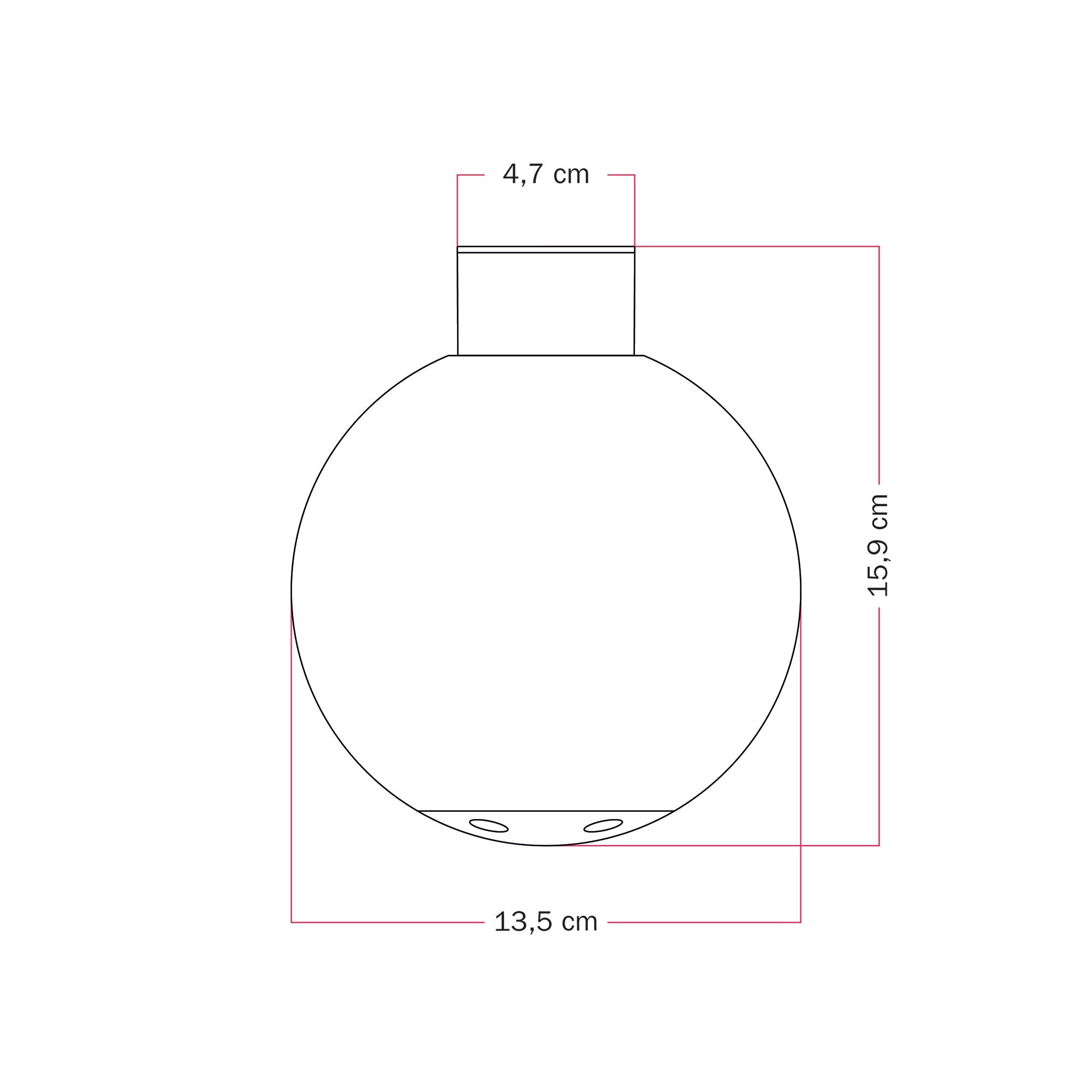Applique da esterno IP44 Nera e paralume a sfera infrangibile Unbreak-a-Ball - IO