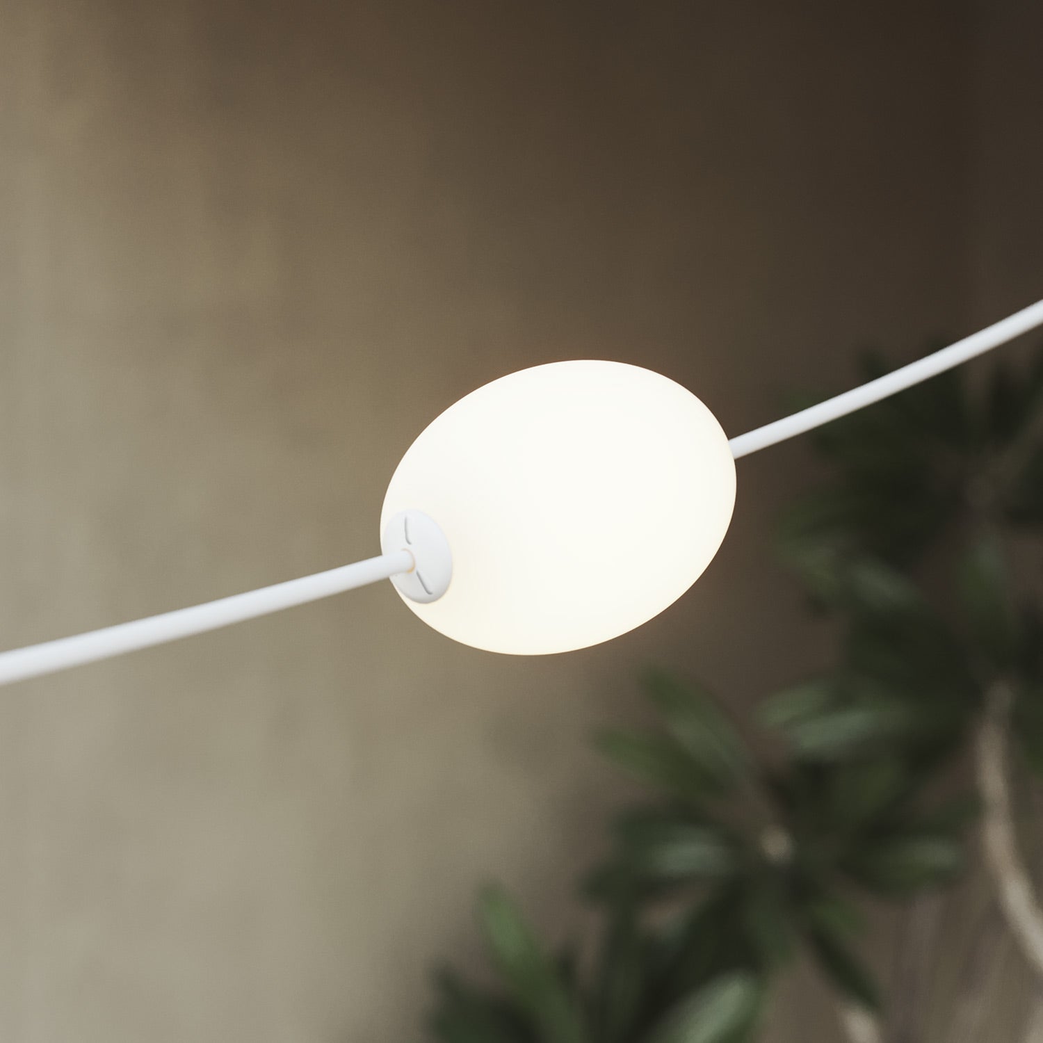 Catena luminosa 3 punti luce da esterno IP67 Bianco sabbia con spina UK - Marina3