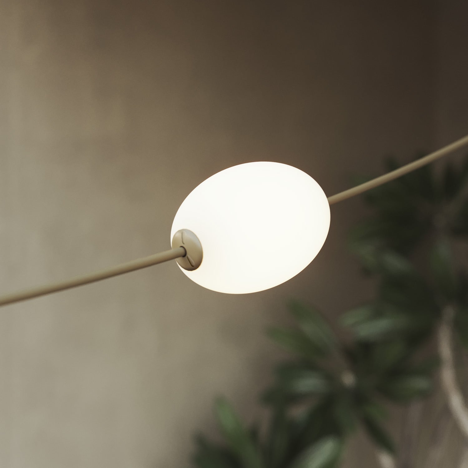 Catena luminosa 3 punti luce da esterno IP67 Verde oliva con spina UK - Marina3