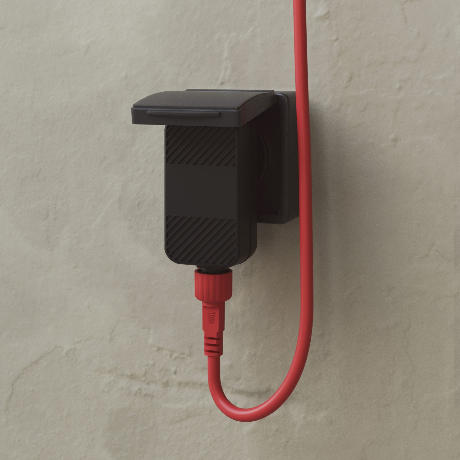 Catena luminosa 6 punti luce da esterno IP67 Rosso stella marina con spina UK - Marina6