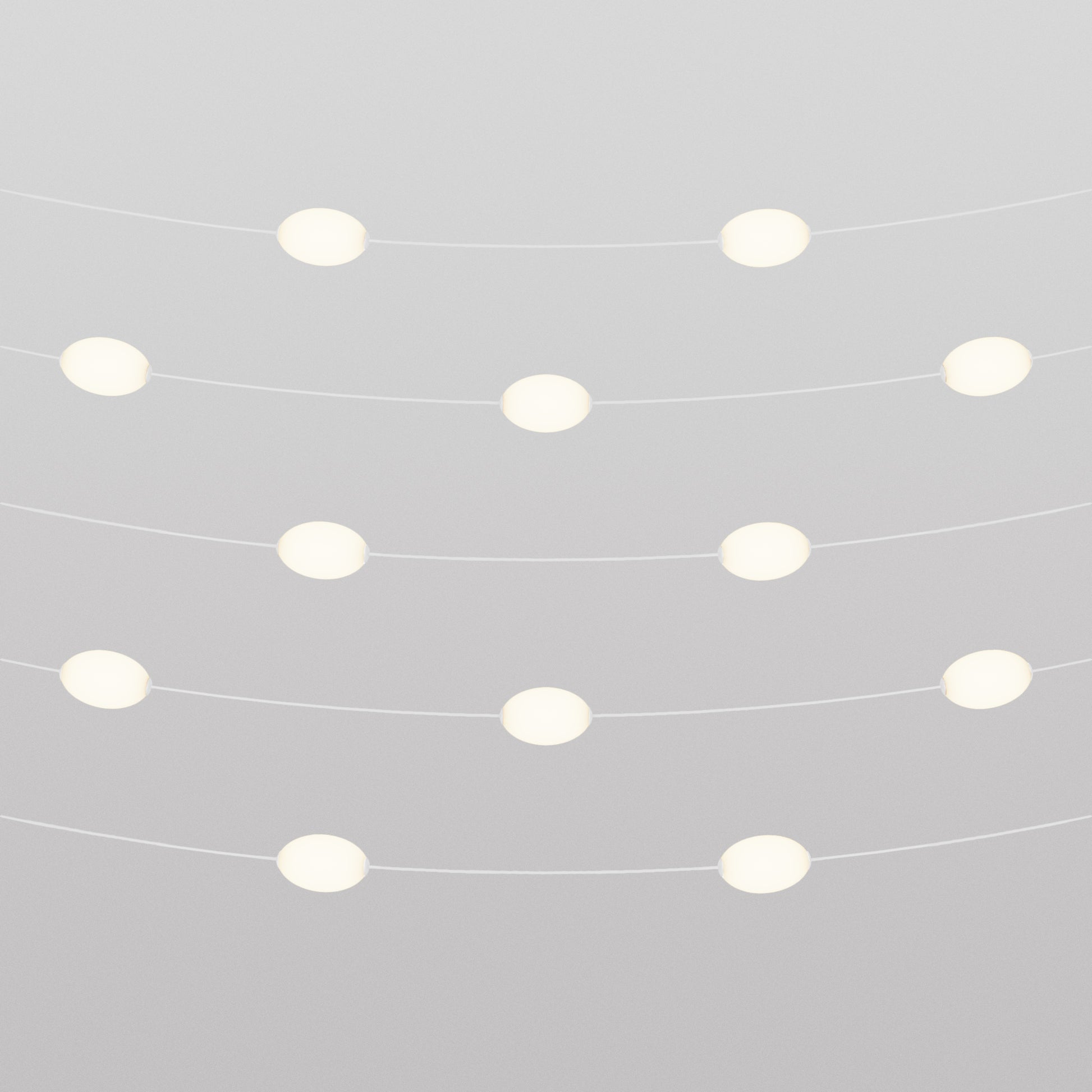 Catena luminosa 12 punti luce da esterno IP67 Bianco sabbia con spina UK - Marina12