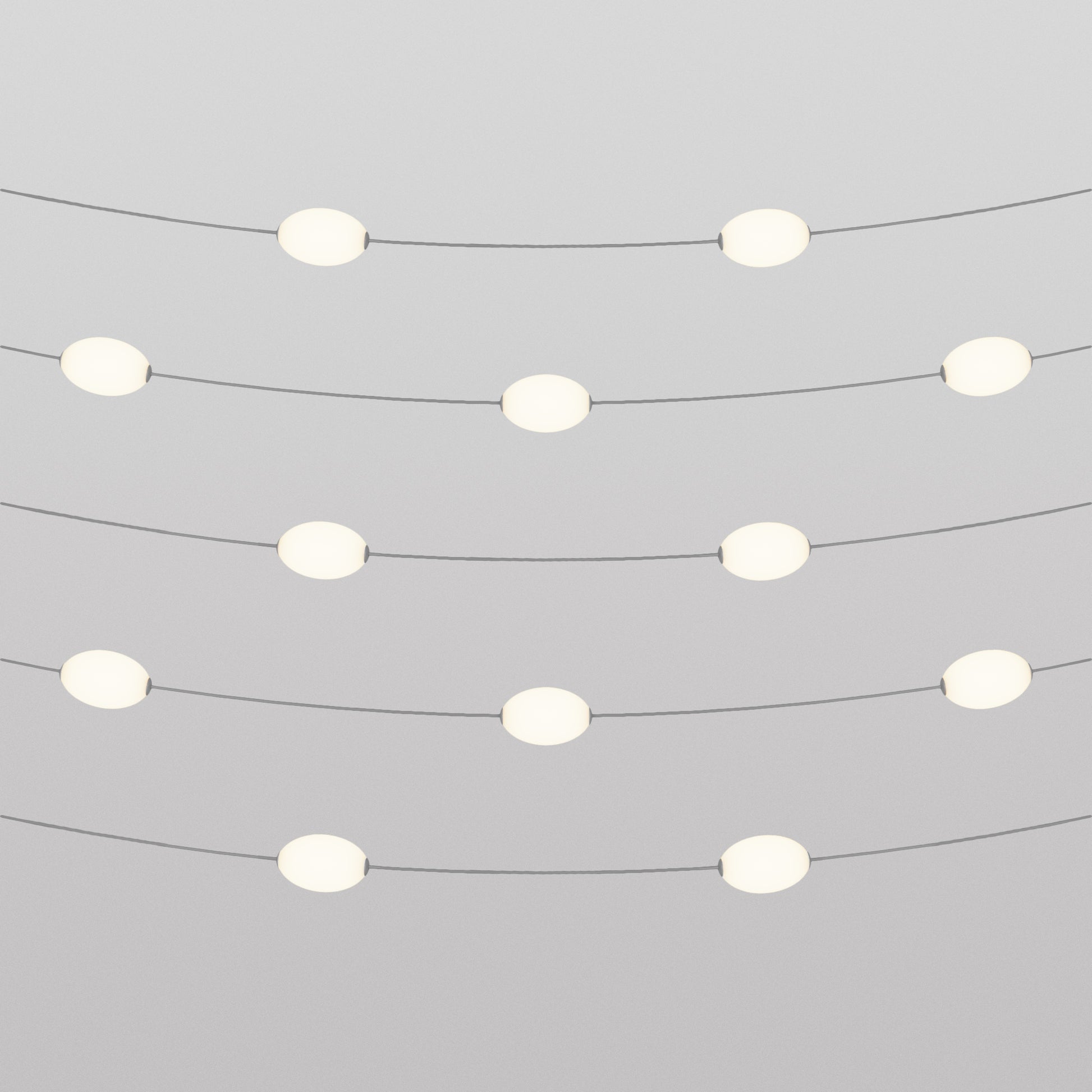 Catena luminosa 12 punti luce da esterno IP67 Grigio con spina UK - Marina12