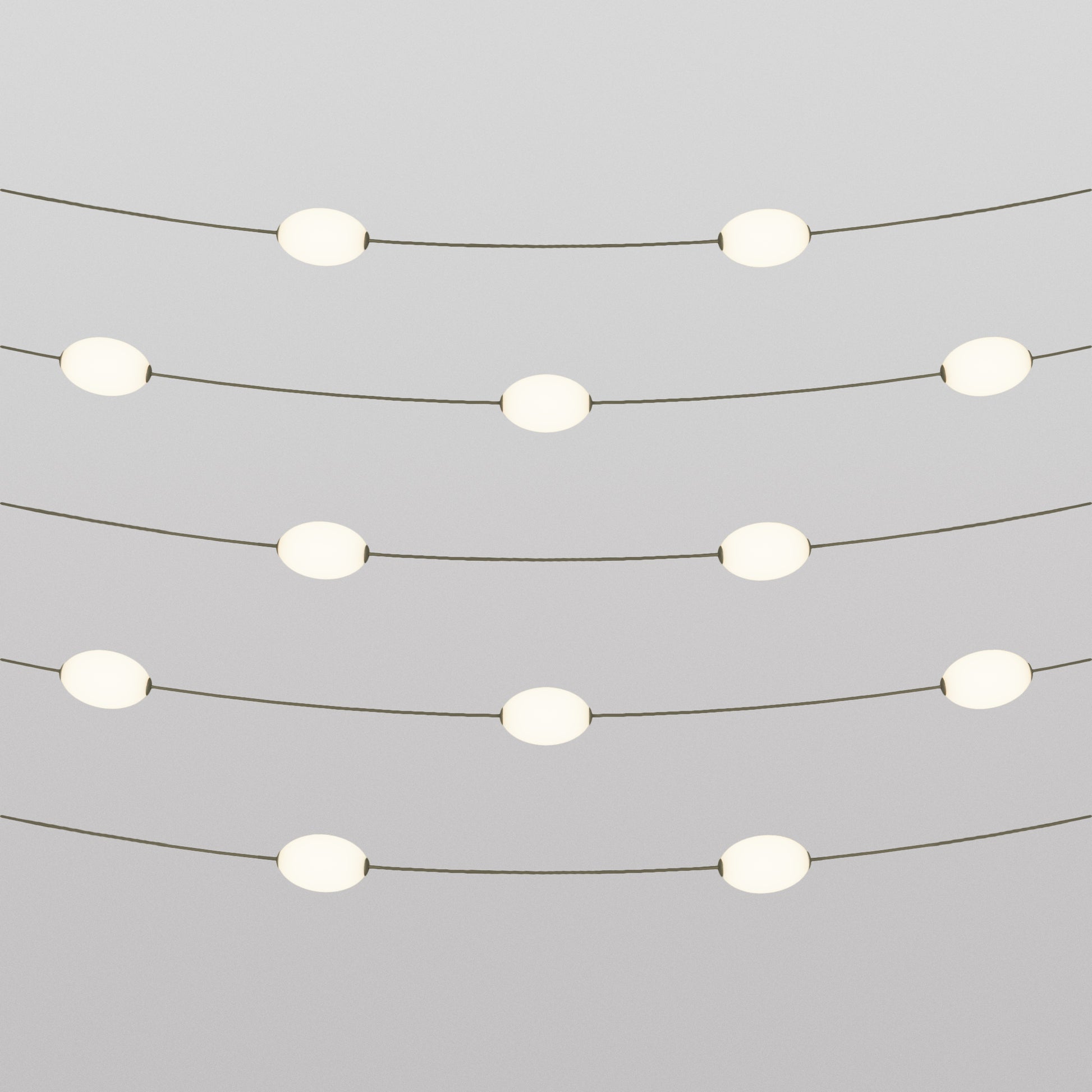 Catena luminosa 12 punti luce da esterno IP67 Verde oliva con spina UK - Marina12