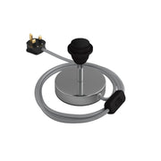 Alzaluce per paralume - Lampada da tavolo in metallo e spina UK - Cromo 5 cm