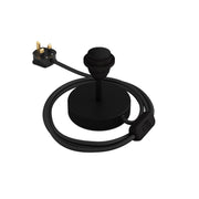 Alzaluce per paralume - Lampada da tavolo in metallo e spina UK - Nero opaco 5 cm