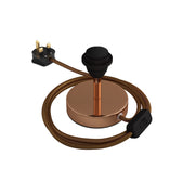 Alzaluce per paralume - Lampada da tavolo in metallo e spina UK - Rame 5 cm