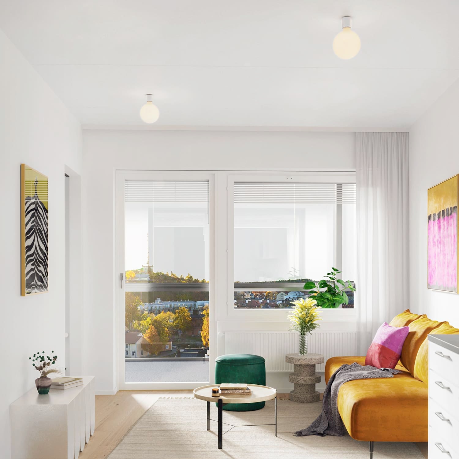 Applique Bianca con lampadina a bulbo effetto porcellana - Waterproof IP44 - IO