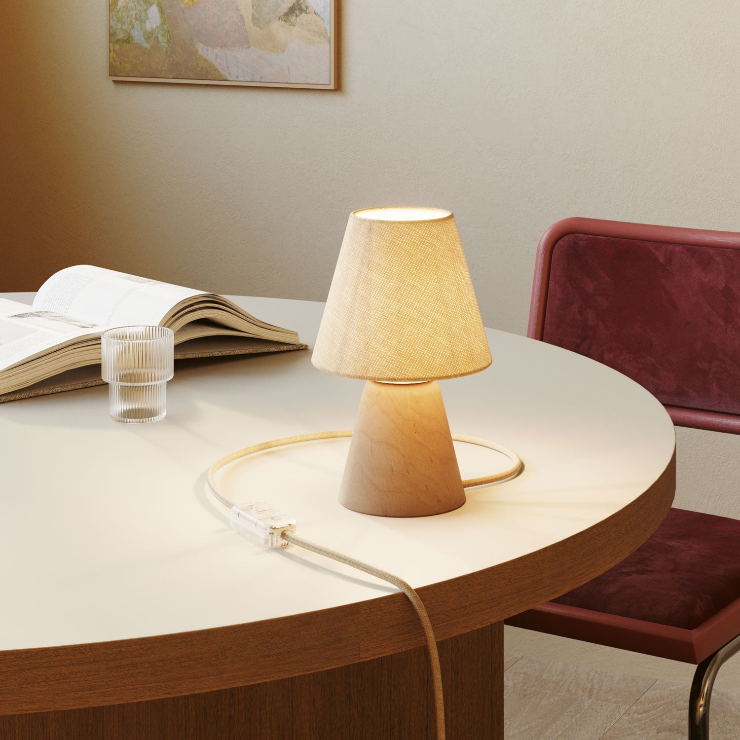 Base lampada in legno - Cono - Creative Cables