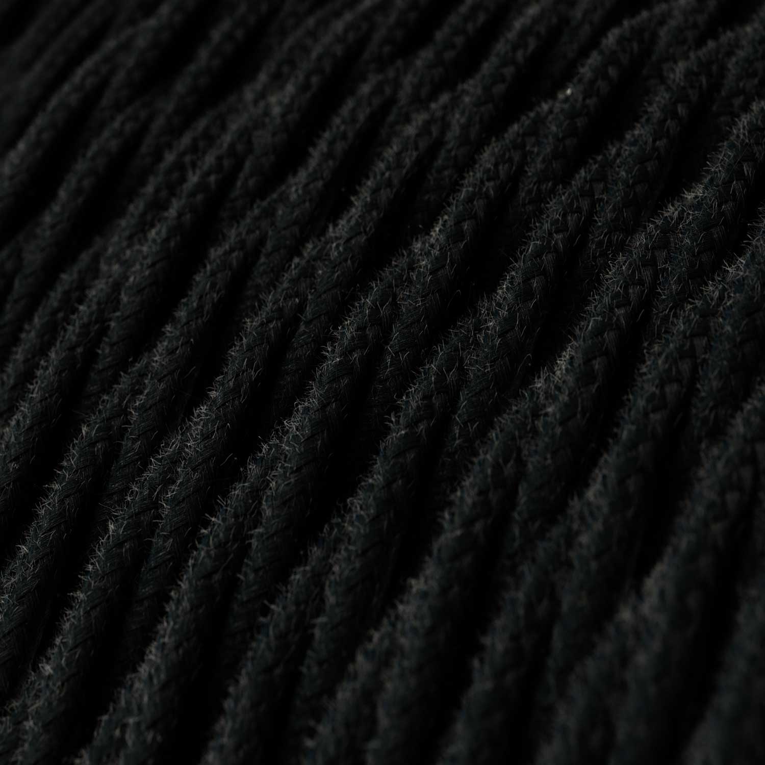 Cablaggio per lampada con cavo nero trecciato 1,80 m e spina UK