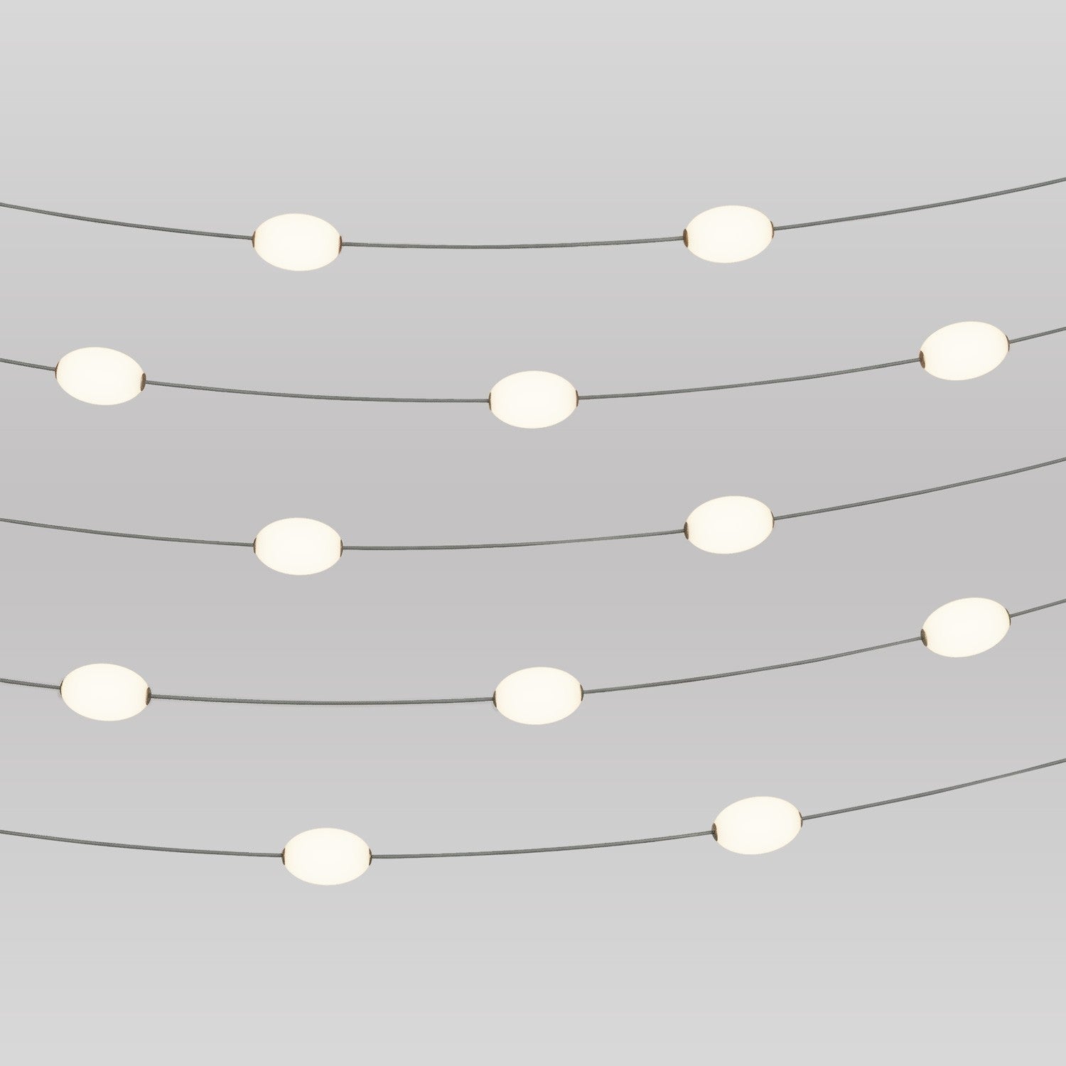 Catena luminosa 12 punti luce da esterno IP67 Grigio con spina UK - Marina12