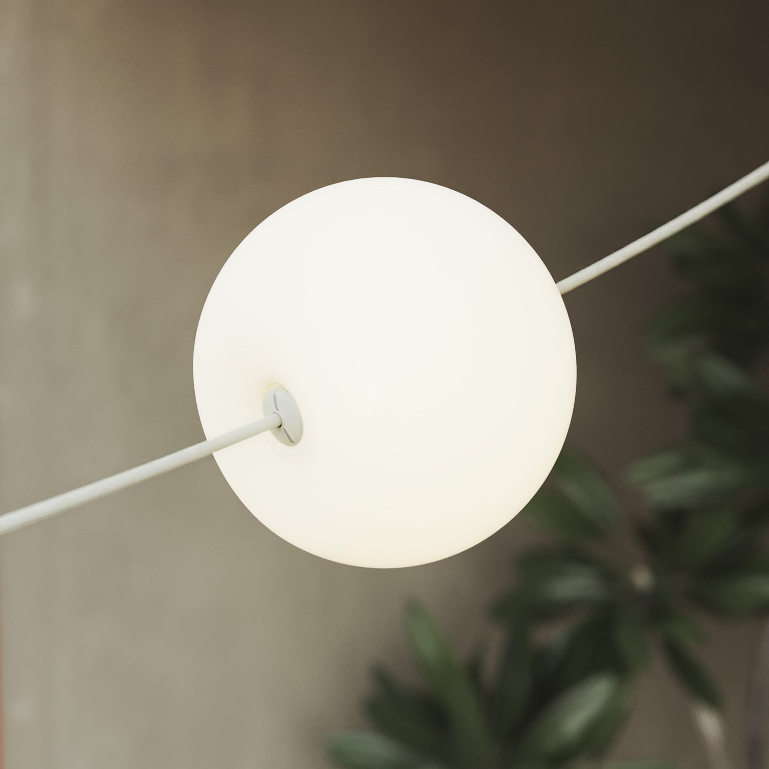 Catena luminosa 6 punti luce da esterno IP67 Bianco Sabbia con spina UK - Marina6 Cherry 140 cm
