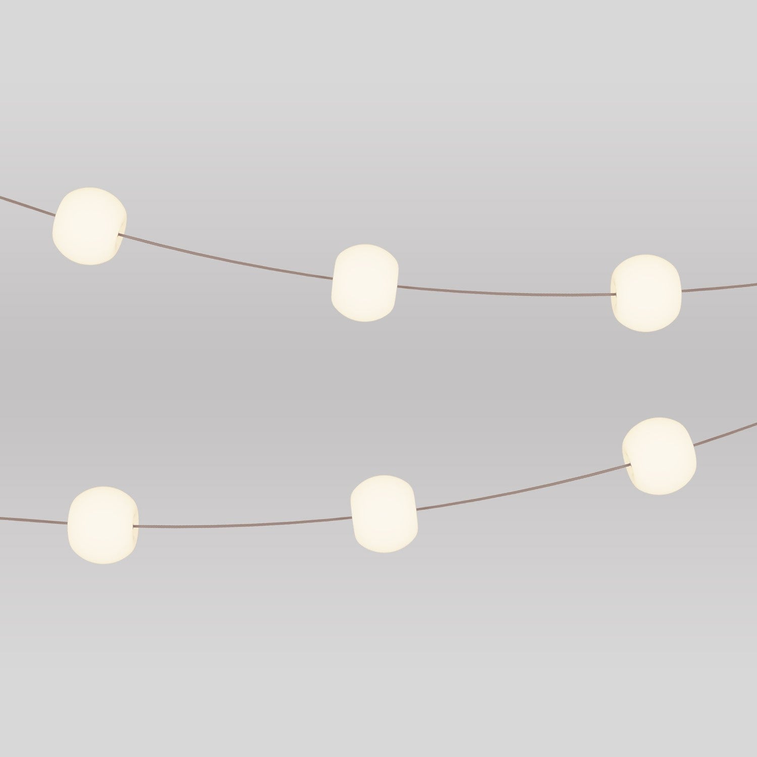 Catena luminosa 6 punti luce da esterno IP67 Desert Brown con spina UK - Marina6 Cherry
