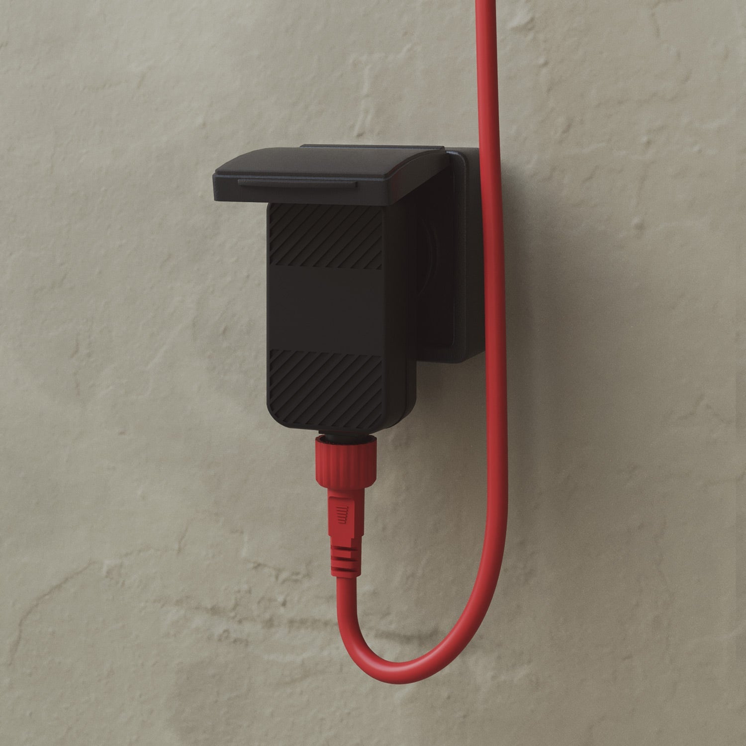 Catena luminosa 6 punti luce da esterno IP67 Rosso Stella Marina con spina UK - Marina6 Cherry 140 cm