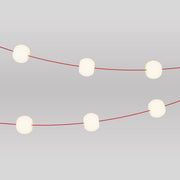 Catena luminosa 6 punti luce da esterno IP67 Rosso Stella Marina con spina UK - Marina6 Cherry