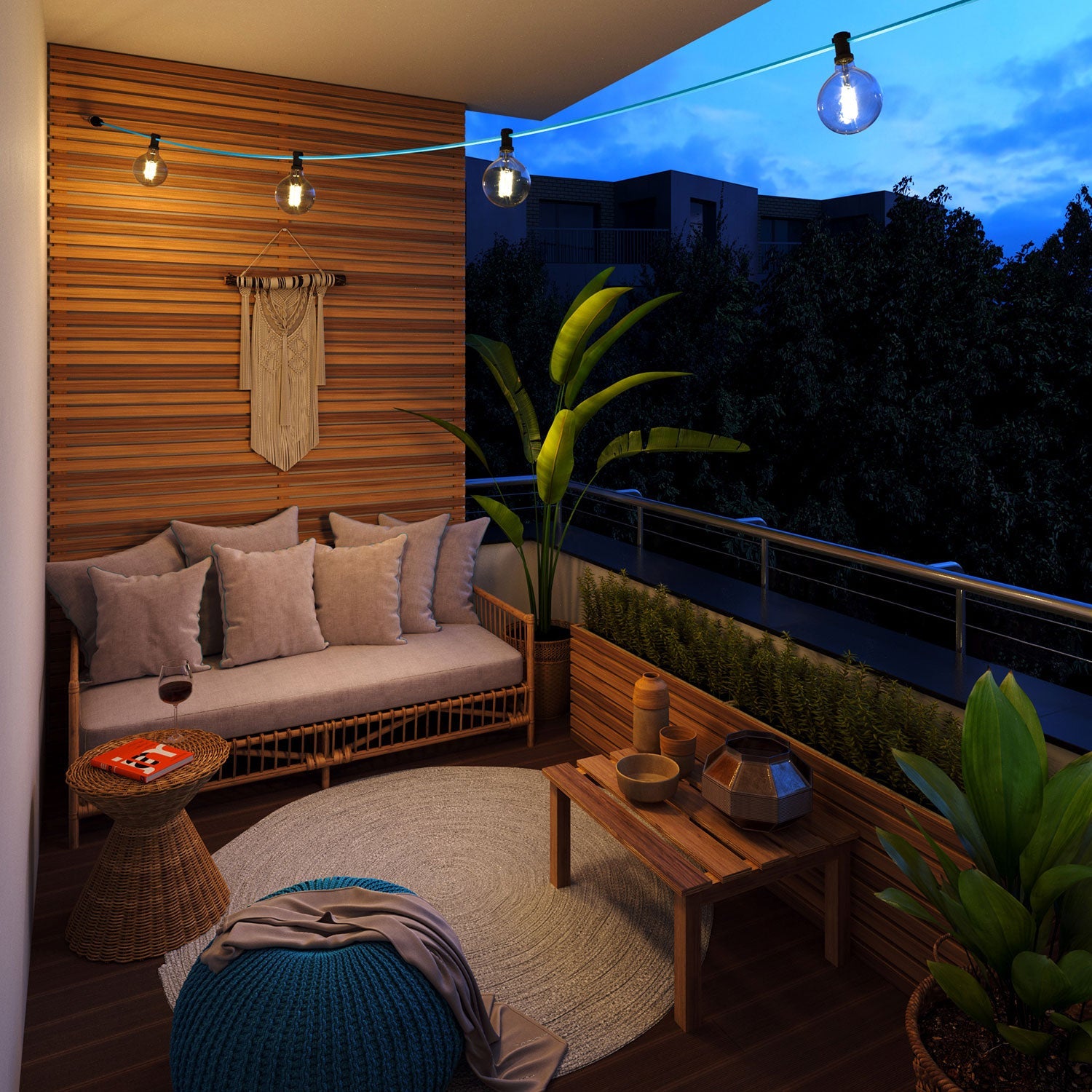 Catenaria Sistema Lumet da 12,5 m con cavo tessile CM17, 10 portalampada, gancio e spina neri