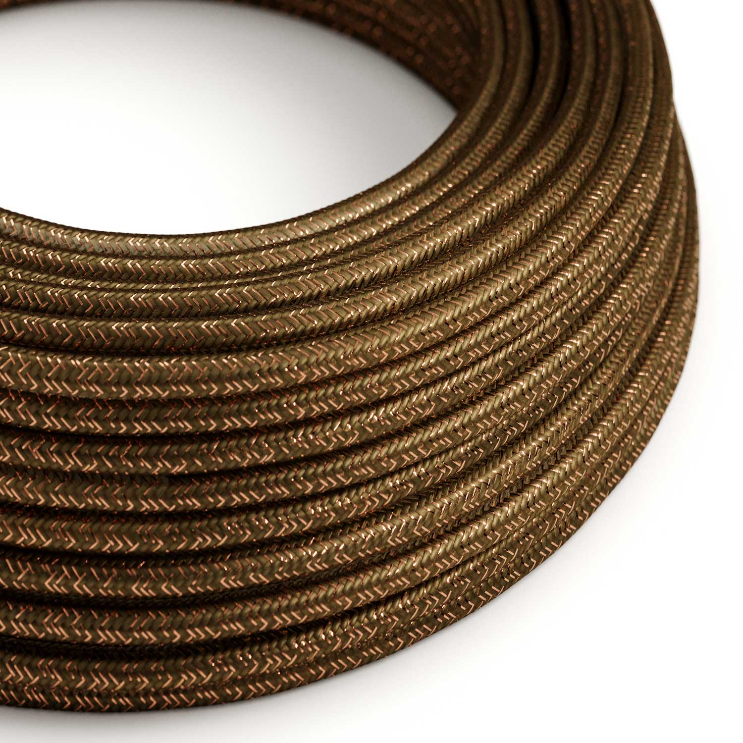 Cavo glitterato per illuminazione Marrone Espresso - L'Originale Creative Cables, ottimo creare lampade e lampadari - RL13