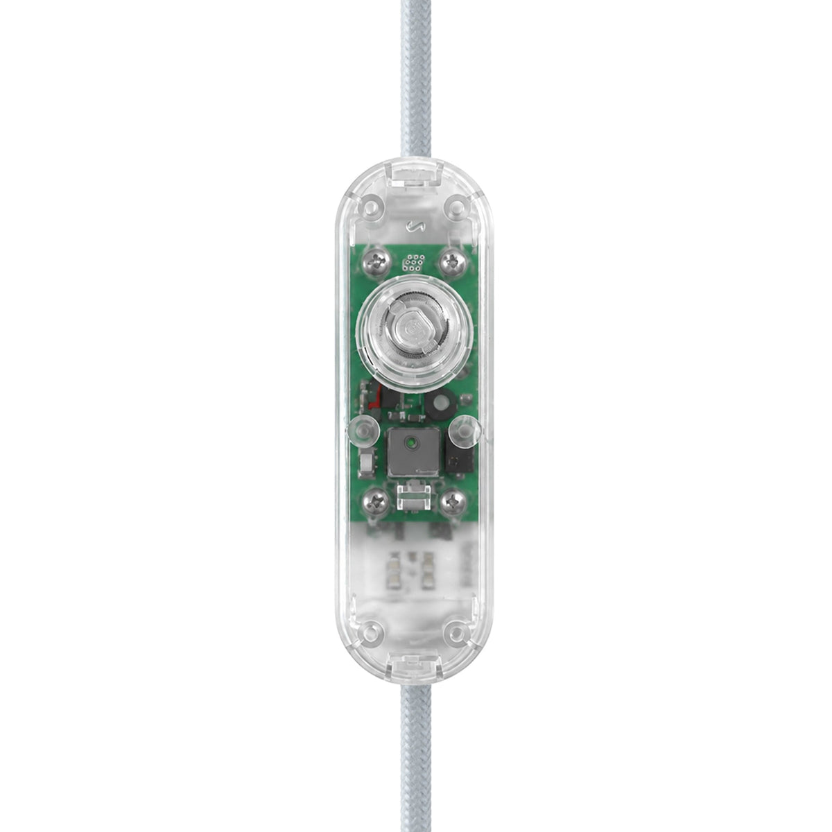 Dimmer universale per lampade da tavolo con pulsante rotativo per lampadine LED e incandescenza - Trasparente