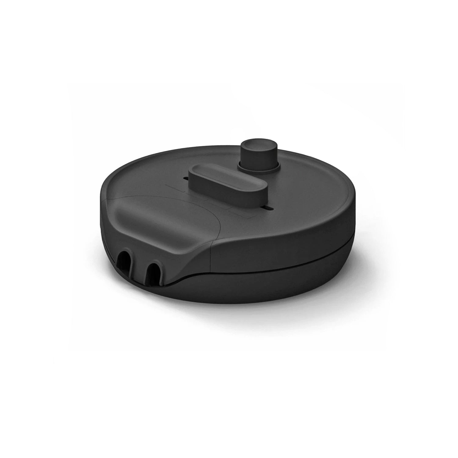 Dimmer universale rotondo con pulsante e morsetto di terra - Nero