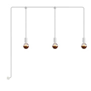 E-Snake Modulair Lampada da esterno IP65 portatile a 3 luci con spina UK - Bianco