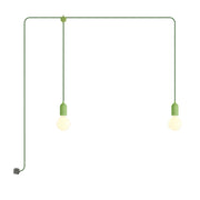 F-Snake Modulair Lampada da esterno IP65 portatile a 2 luci con spina UK - Verde prato