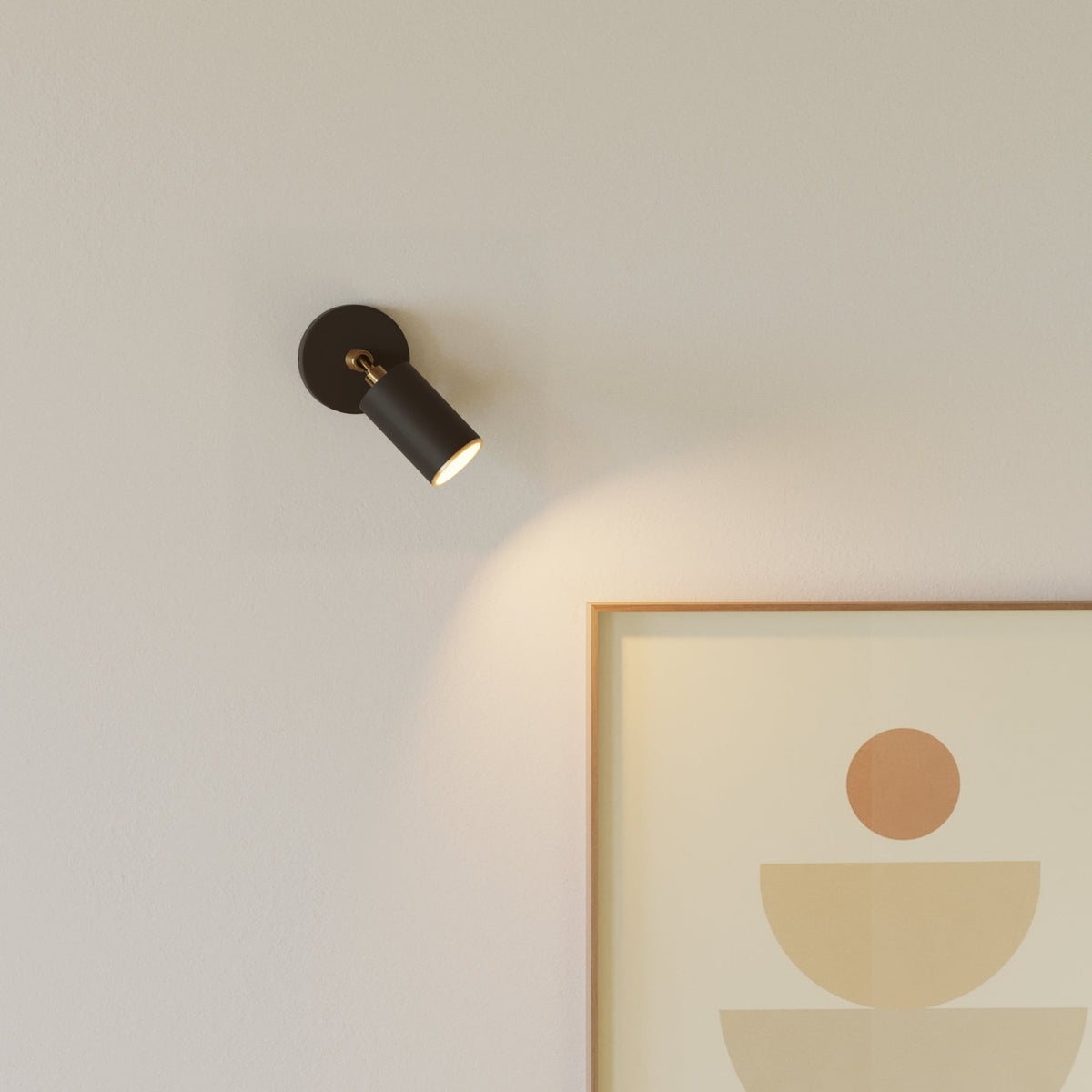 Faretto GU10 orientabile da parete o soffitto Bispot - Nero / Bronzo satinato - Creative Cables