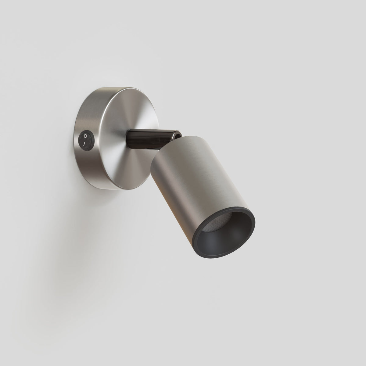 Faretto GU10 orientabile da parete o soffitto Bispot - Titanio satinato / Nero Si Si