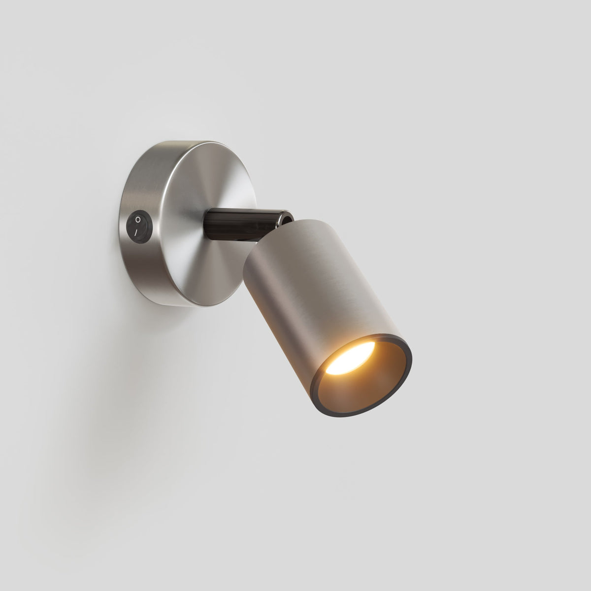 Faretto GU10 orientabile da parete o soffitto Bispot - Titanio satinato / Nero Si Si