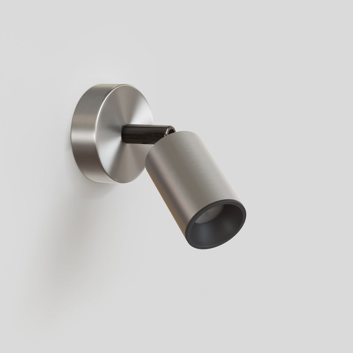 Faretto GU10 orientabile da parete o soffitto Bispot - Titanio satinato / Nero Si No